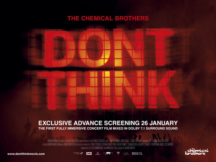 The Chemical Brothers enjoy a night at the movies with “Don’t Think”