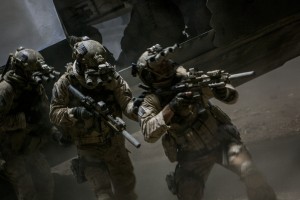 In the darkest hour of the night, elite Navy SEALs raid Osama Bin Laden's compound in Columbia Pictures'  ultra realistic new thriller from director Kathryn Bigelow, about the greatest manhunt in history, "ZERO DARK THIRTY." ©Columbia Pictures. CR: Jonathan Olley.