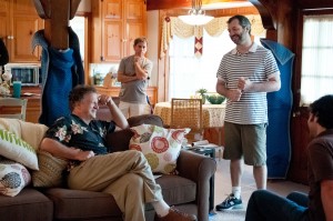 (L to R, center) ALBERT BROOKS as Larry and writer/director JUDD APATOW on the set of "This Is 40" ©Universal Studios. CR: Suzanne Hanover.