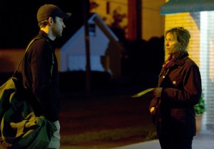 (l to r) John Krasinski stars as Dustin and Frances McDormand stars as Sue in Gus Van Sant's "Promised Land." ©Focus Features. CR: Scott Green.