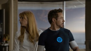 L to R: Pepper Potts (Gwyneth Paltrow) & Tony Stark/Iron Man (Robert Downey Jr.) in "Marvel's Iron Man 3." © 2012 MVLFFLLC.  TM & © 2012 Marvel.  All Rights Reserved.