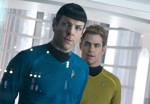(Left to right) Zachary Quinto is Spock and Chris Pine is Kirk in "STAR TREK INTO DARKNESS." ©Paramount Pictures. CR: Zade Rosenthal.