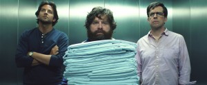 (L-r) BRADLEY COOPER as Phil, ZACH GALIFIANAKIS as Alan and ED HELMS as Stu in Warner Bros. Pictures’ and Legendary Pictures’ comedy “THE HANGOVER PART III." ©Warner Bros. Entertainment.