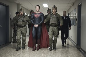 HENRY CAVILL (center) as Superman and CHRISTOPHER MELONI (far right) as Colonel Nathan Hardy in Warner Bros. Pictures’ and Legendary Pictures’ action adventure “MAN OF STEEL." ©DC Comics/Warner Bros. Entertainment. CR: Clay Enos.