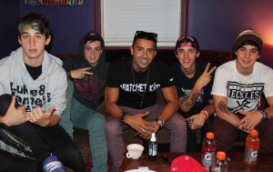 The Janoskians with Jay Sean (center) backstage at The Janoskians Concert held at the House of Blues in West Hollywood, CA on Wednesday, June 5, 2013. Photo by Peter Gonzaga_Pacific Rim Photo Press.