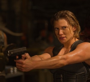 Nordic mercenary Dahl (KATEE SACKHOFF) tracks Riddick, a dangerous, escaped convict wanted by every bounty hunter in the known galaxy in "Riddick." ©Universal Pictures. CR: Jan Thijs.