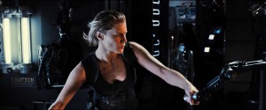 Nordic mercenary Dahl (KATEE SACKHOFF) tracks Riddick, a dangerous, escaped convict wanted by every bounty hunter in the known galaxy, in "Riddick." ©Universal Studios.