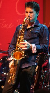 Vincent Ingala showing off his saxophone prowess during a recent show. ©Michael Hixon.