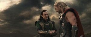 L to R: Loki (Tom Hiddleston) and Thor (Chris Hemsworth) in "Marvel's Thor: The Dark World." © 2013 MVLFFLLC. TM & © 2013 Marvel. All Rights Reserved.