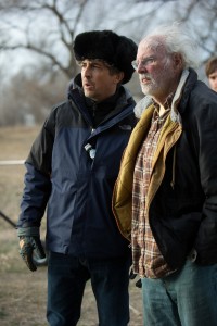 (l-r) Alexander Payne and Bruce Dern on the set of "Nebraska." ©Paramount Pictures. CR: Merie W. Wallace.