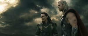 L to R: Loki (Tom Hiddleston) & Thor (Chris Hemsworth) in "Marvel's Thor: The Dark World." © 2013 MVLFFLLC. TM & © 2013 Marvel. All Rights Reserved.