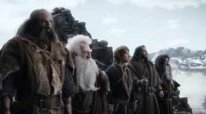 (L-r) GRAHAM McTAVISH as Dwalin, KEN STOTT as Balin, MARTIN FREEMAN as Bilbo, RICHARD ARMITAGE as Thorin, and WILLIAM KIRCHER as Bifur in the fantasy adventure "THE HOBBIT: THE DESOLATION OF SMAUG.' ©Warner Bros. Entertainment / MGM.