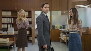 Felicity Gilbert, Shia LaBeouf and Stacy Martin in NYMPHOMANIAC: VOLUME I. ©Magnolia Pictures. CR: Christian Geisnaes