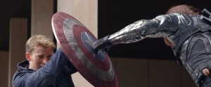 (l-r) Captain America/Steve Rogers (Chris Evans) & Winter Soldier/Bucky Barnes (Sebastian Stan) in "Marvel's Captain America: The Winter Soldier." ©Marvel.