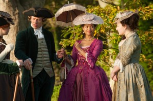 (center left to right) Sam Reid and Gugu Mbatha-Raw star in BELLE. ©Fox Searchlight. CR: David Appleby.