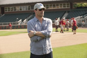 Jon Hamm stars as sports agent JB Bernstein in Walt Disney Pictures’ “Million Dollar Arm”. “Million Dollar Arm” is the incredible true story of two young men who went from never throwing a baseball to being given a shot in Major League Baseball. ©Disney Enterprises. CR: Ron Phillips.