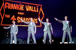 (l-r) JOHN LLOYD YOUNG as Frankie Valli, ERICH BERGEN as Bob Gaudio, VINCENT PIAZZA as Tommy DeVito and MICHAEL LOMENDA as Nick Massi in CLINT EASTWOOD'S "JERSEY BOYS." ©Warner Bros. Entertainemnt. CR: Keith Bernstein.