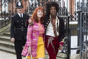 (L-R) Hayley Atwell as Kathy Etchingham and André Benjamin as Jimi Hendrix in the drama/biopic “JIMI: ALL IS BY MY SIDE.” ©XLrator Media. CR: Patrick Redmond.