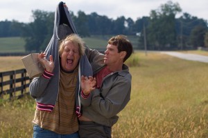 (L to R) JEFF DANIELS and JIM CARREY as Harry and Lloyd in the nuts: "Dumb and Dumber To." ©Universal Studios. CR: Hopper Stone.