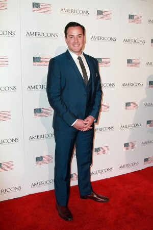 Director Theo Avgerinos arrives on the red carpet of the premiere of AMERICONS held at the Arclight Theaters in Hollywood, CA on Thursday, January 22, 2015. ©Theresa Bouche