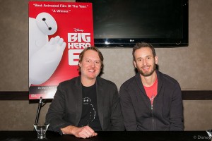 (l-r) Directors Don Hall and Chris Williams at the BIG HERO 6 Blu-ray/DVD press conference held at the W Hotel in Hollywood on February 6, 2015. ©Disney. CR: Kayvon Esmaili.