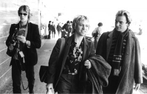 Stewart Copeland, Andy Summers and Sting (l-r), of The Police in a tour. ©Watal Asanuma