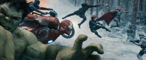 (l-r) Hulk (Mark Ruffalo), Captain America (Chris Evans), Iron Man (Robert Downey Jr.), Hawkeye (Jeremy Renner), Black Widow (Scarlett Johansson), and Thor (Chris Hemsworth) in MARVEL'S AVENGERS: AGE OF ULTRON. ©Marvel. Ph: Film Frame ©Marvel 2015