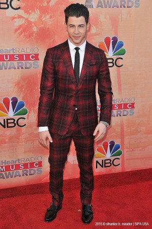 Nick Jonas on the red carpet of iHeartRAdio Music Awards. ©Sthanlee Mirador.