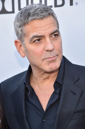 George Clooney at the TOMORROWLAND premiere. Clooney recently produced the film OUR BRAND IS CRISIS. ©Alberto Rodriguez/Getty for Disney.