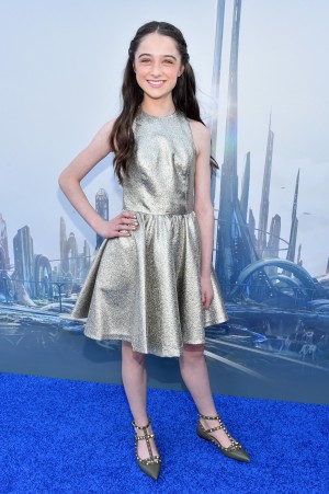 Actress Raffey Cassidy attends the world premiere of Disney's "Tomorrowland" at Disneyland. ©Getty Images/Disney. CR: Alberto E. Rodriguez.