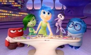 Riley is guided by her emotions - Anger (voiced by Lewis Black), Disgust (voiced by Mindy Kaling), Joy (voiced by Amy Poehler), Fear (voiced by Bill Hader) and Sadness (voiced by Phyllis Smith) in INSIDE OUT. Directed by Pete Docter and produced by Jonas Rivera. ©Disney/Pixar.