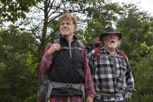 (l to r) Robert Redford stars as Bill Bryson and Nick Nolte as Stephen Katz in Broad Green Pictures upcoming release, A WALK IN THE WOODS. ©Broad Green Pictures. CR: Frank Masi / Broad Green Pictures