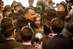 BRIDGE OF SPIES Tom James Donovan (Tom Hanks) and his wife Mary (Amy Ryan) become the target of anti-communist fears when Donovan agrees to defend a Soviet agent arrested in the U.S. in BRIDGE OF SPIES. ©Dreamworks. CR: Jaap Buitendijk.