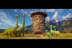 A family of dinosaurs in THE GOOD DINOSAUR. ©Disney/Pixar.