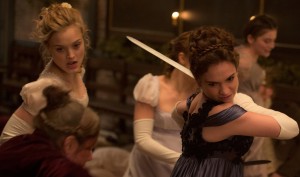 (l-r) Lily James and Bella Heathcote in Screen Gems' PRIDE AND PREJUDICE AND ZOMBIES. ©CTMG. CR: Jay Maidment.