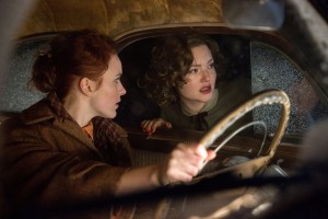 (l-r) Rachel Brosnahan is Bea and Holliday Grainger is Miriam in Disney's THE FINEST HOURS. ©Disney Enterprises. CR: Claire Folger.