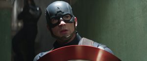 Captain America/Steve Rogers (Chris Evans) in MARVEL'S CAPTAIN AMERICA: CIVIL WAR. ©Marvel. CR: Zade Rosenthal.