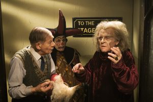 (l-r) Ian McKellen as Norman, Edward Fox as Geoffrey Thornton and Anthony Hopkins as Sir in THE DRESSER. ©Playground Television Limited UK.