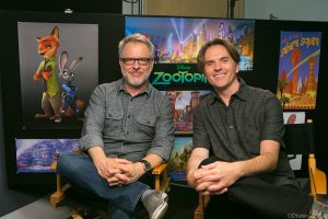 (l-r) Rich Moore and Byron Howard at the ZOOTOPIA Global Press Event. ©Disney. CR: Kayvon Esmaili.