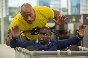 (from top) Dwayne Johnson as Bob Magnum and Kevin Hart aas Calvin Joyner in CENTRAL INTELLIGENCE. ©Warner Bros. Entertainment. CR: Claire Folger.
