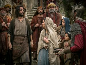 Rodrigo Santoro plays Jesus and Nazanin Boniadi plays Esther in BEN-HUR.r ©Paramount Pictures and Metro-Goldwyn-Mayer Pictures. CR: Philippe Antonello.