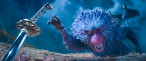 Monkey (voiced by Academy Award winner Charlize Theron) finds herself in a fierce battle to protect Kubo in animation studio LAIKA’s epic action-adventure KUBO AND THE TWO STRINGS. ©Laika Studios/Focus Features