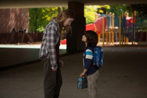 Gilly Hopkins (Sophie Nélisse) and W.E. (Zachary Hernandez) in THE GREAT GILLY HOPKINS. ©Lionsgate Premiere.