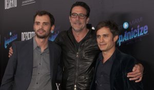 Jonás Cuarón, Jeffrey Dean Morgan and Gael García Bernal attend a special screening of DESIERTO at REGAL L.A. LIVE in Downtown Los Angeles, Calif. On Tuesday, October 11, 2016.  © Andrew Hreha/STX Entertainment.