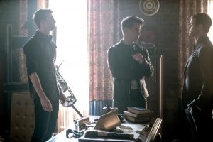 Nathaniel Buzolic as Kol, Andrew Lees as Lucien and Daniel Gillies as Elijah in THE ORIGINALS' "Alone With Everybody" episode. © Annette Brown/The CW.