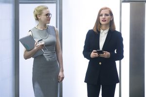 (Left to right.) Alison Pill and Jessica Chastain  star in MISS SLOANE. ©Kerry Hayes/EuropaCorp – France 2 Cinema