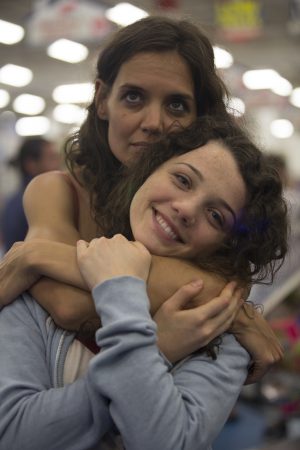 Katie Holmes (top) and Stefania LaVie Owen in ALL WE HAD. ©Gravitas Ventures. CR: Seacia Pavao