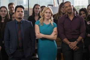 (l-r) Michael Pena, Kate Winslet and Will Smith star in COLLATERAL BEAUTY. ©Warner Bros. Entertainment. cR: Barry Wetcher.