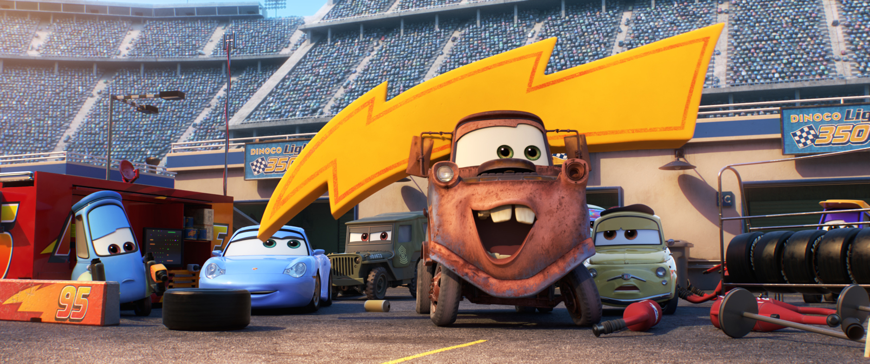Lightning crashes (literally) in Disney and Pixar's Cars 3 trailer