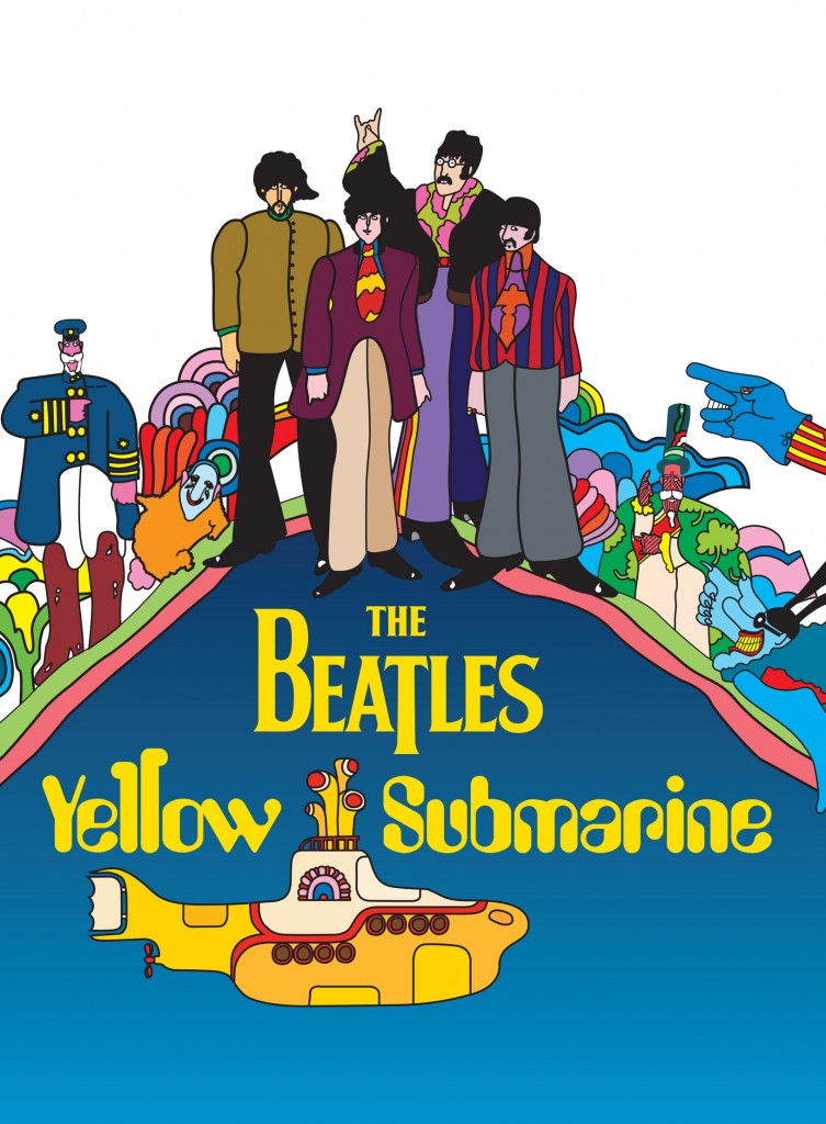 yellow submarine cartoon landscape